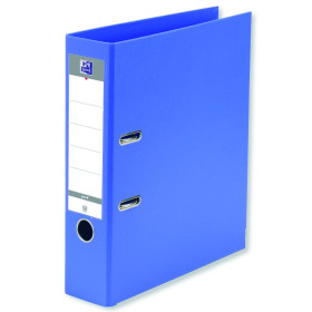 CLASSEUR A LEVIER OXFORD A4 DOS 80MM 2 ANNEAUX PP/PP BLEU1