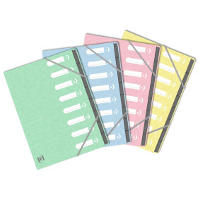 TRIEUR AGRAPHE OXFORD TOP FILE + A4 8 POS. ASSORTI PASTEL