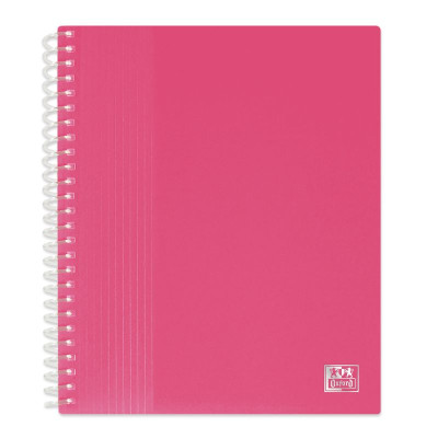 PROTEGE-DOCS SPIRAL OXFORD SCHOOL LIFE A5 40POCH PP TRANSL ROSE