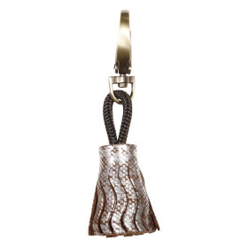 KLEO-PATHRA CUIR Porte-clés 4x2,5cm Argent