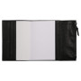 CUIR Porte-carnet A5,120p Ligné Noir