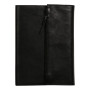 CUIR Porte-carnet A5,120p Ligné Noir