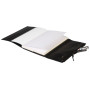 CUIR Porte-carnet A5,120p Ligné Noir