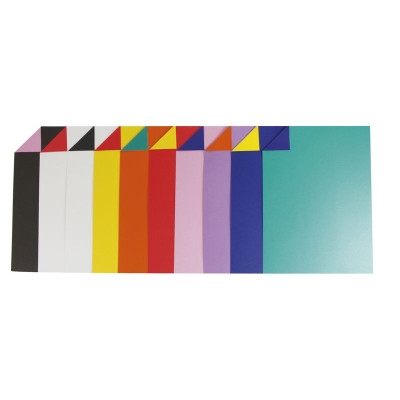 Paquet 25F Cartoline bicolore 50x65cm sous/film assortis