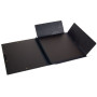 CAD Kraft vergé élastique 3 rabats A4+ 26x33 Noir