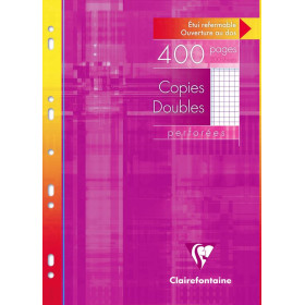 Copies doubles perforées s/étui 21x29,7cm 400p Q.5x5
