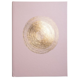 Livre d'or 100p or 27x22cm Ellipse Rose