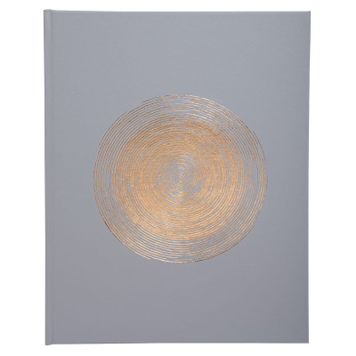 Livre d'or 100p or 27x22cm Ellipse gris