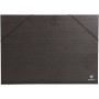 CAD Kraft vergé élastique 3 rabats 47x62 Noir