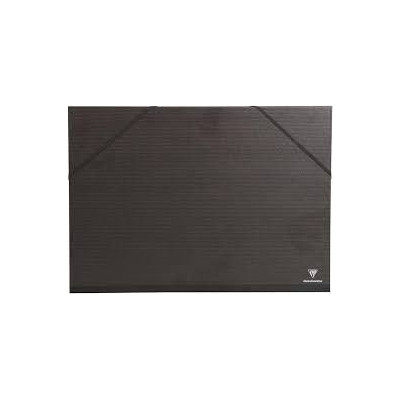 CAD Kraft vergé élastique 3 rabats 47x62 Noir