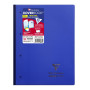 Koverbook bloc de cours agrafé grand côté perfo. 4 trous 22,3x29,7cm 160p ligné