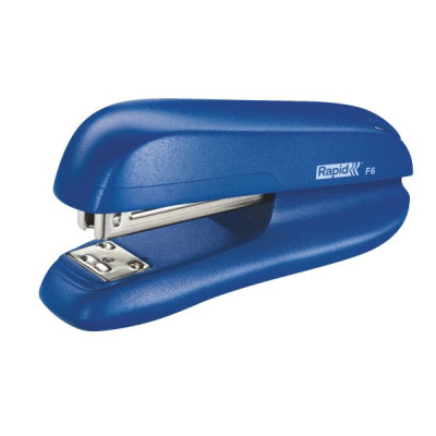 Agrafeuse de bureau plastique F6 Rapid, Bleu