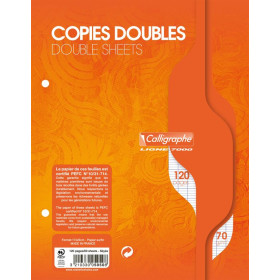 7000, Copies doubles perforées s/film 17x22 120p séyès 70g