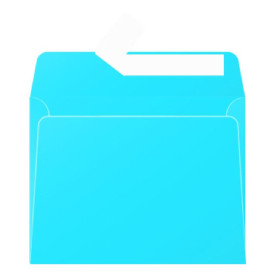 Paquet de 20 enveloppes  Pollen 90x140 bleu turquoise