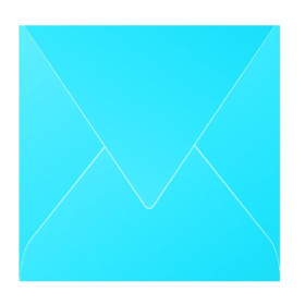 Paquet de 20 enveloppes Pollen 165x165 bleu turquoise