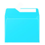 Paquet de 20 enveloppes  Pollen 90x140 bleu turquoise