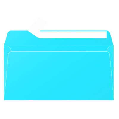 Paquet de 20 enveloppes Pollen 110x220 bleu turquoise