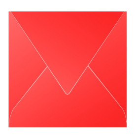 Paquet de 20 enveloppes Pollen 165x165 rouge corail