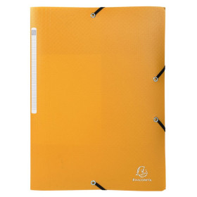 Chemise 3 rabats+élast. OPAK PP A4 jaune