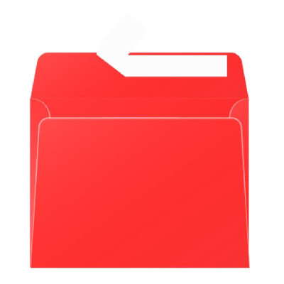 Paquet de 20 enveloppes Pollen 90x140 rouge corail