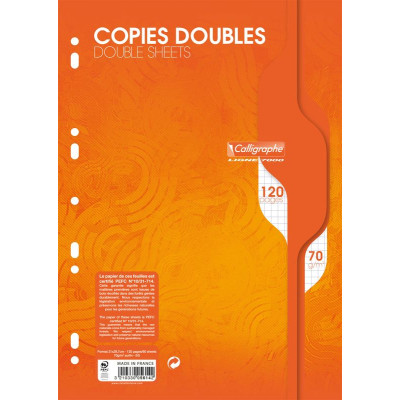 7000, Copies doubles perforées s/film 21x29,7 120p Q.5x5 70g