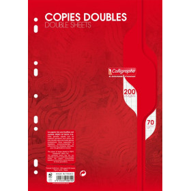 7000, Copies doubles perforées s/film 21x29,7 200p séyès 70g