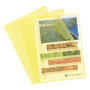 Sach.100 poch.coin A4 PP St.grainé jaune