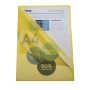 Sach.100 poch.coin A4 PP St.grainé jaune