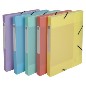 Bte classement A4 D25mm PP Chrom.Pastel