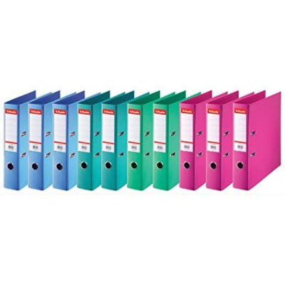 Classeur a levier standard PP A4 D75 Esselte, Assortis mode