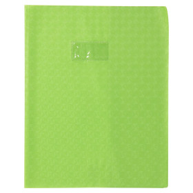 Protège-cahier Grain Losange 18/100ème 24x32 vert clair + porte étiquette