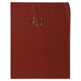 Protège-cahier Grain Losange 18/100ème 24x32 brun + porte étiquette