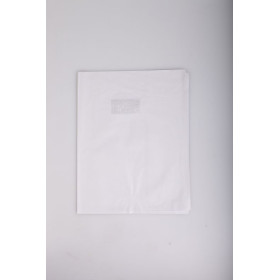 Protège-cahier Grain Cuir 20/100ème 24x32 blanc + porte étiquette