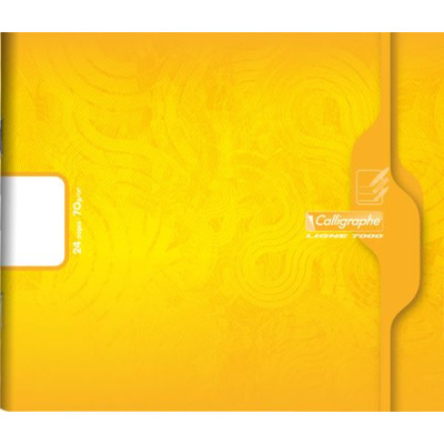 7000, Cahier à l'italienne piqué 17x14,7 24p uni 70g