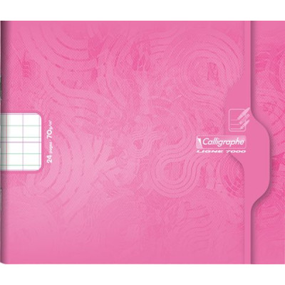 7000, Cahier à l'italienne piqué 17x14,7 24p DL3mmIV 70g