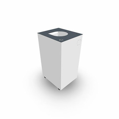 POUBELLE 60L ORGANIQUE GRIS -SUR ROULETTES SC SO