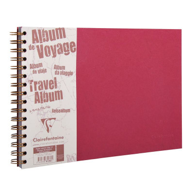 Age Bag album voyage 29,7x21cm 80p ligné 120g + Uni noir à grain 160g Rouge