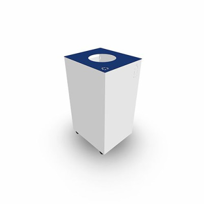 POUBELLE 60L PLASTIQUE BLEU -SUR ROULETTES Z2 SO