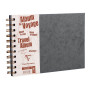 Age Bag album voyage 29,7x21cm 80p ligné 120g + Uni noir à grain 160g Gris