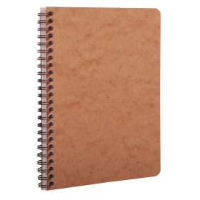 Age Bag carnet reliure intégrale à poches 14,8x21cm 120p détach. ligné tabac