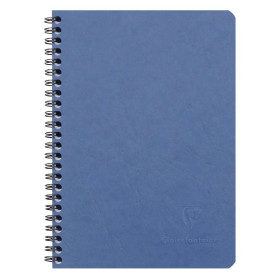 Age Bag carnet reliure intégrale à poches 14,8x21cm 120p détach. ligné bleu