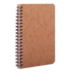 Age Bag carnet reliure intégrale à poches 11x17cm 120p détach ligné tabac