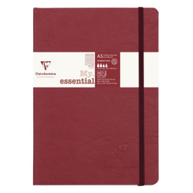 Age Bag My.Essential carnet cousu dos carré 14,8x21cm 192p ligné Rouge papier iv