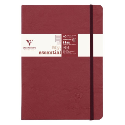 Age Bag My.Essential carnet cousu dos carré 14,8x21cm 192p ligné Rouge papier iv