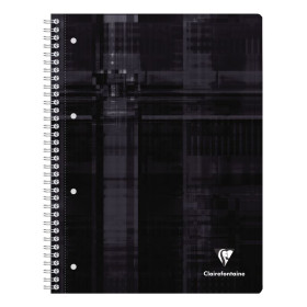 Cahier reliure intégrale 22,5x29,7cm 160p ligné perfo. 4 trous
