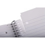 Cahier reliure intégrale 22,5x29,7cm 160p ligné perfo. 4 trous