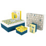 3 Gouttes de pluie, Set de 5 boîtes gigognes  44 x 34 x 16 cm