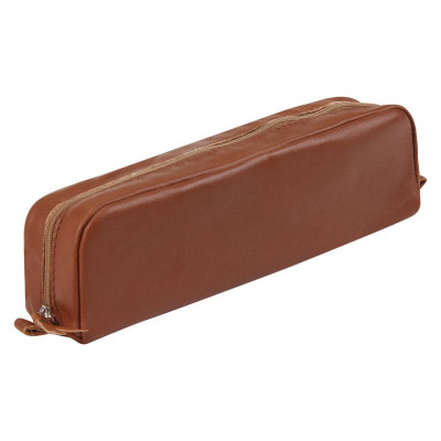 CUIR teinté trousse rectangulaire 21x4x6cm Chataîn