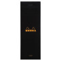 Bloc agrafé Rhodia BLACK N°8 7,4x21cm 80f ligné 80g