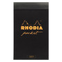 Blocs Pocket Rhodia 0&B 7,5x12cm 40f dot 80g en présentoir de 20 pcs